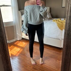 Grey off shoulder sweatshirt